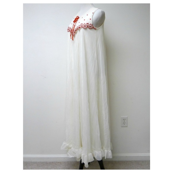 VTG hearts sheer nightie / nightgown - Picture 4 of 5